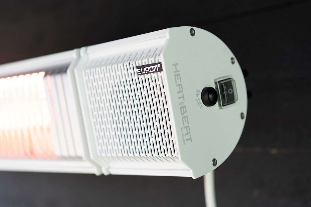 Eurom Heat and Beat - Patio heater with speaker - White