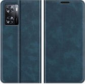 Cazy Oppo A57 Hoesje - Portemonnee Book Case - Kunstleer - Blauw