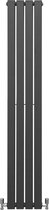 Design Radiator Sierradiator Verwarming - Antraciet - 1600 mm x 280 mm - Inclusief Schoonmaakborstel + Bevestigingsset - Plat Horizontaal