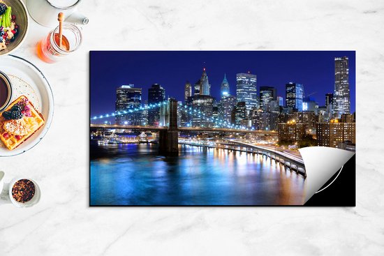 Chefcare Inductie Beschermer Skyline New York in het Centrum - 91,2x52 cm - Afdekplaat Inductie - Kookplaat Beschermer - Inductie Mat