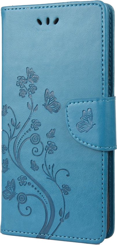Coque Samsung Galaxy M53 - Mobigear - Série Butterfly - Bookcase en similicuir - Blauw - Coque adaptée pour Samsung Galaxy M53