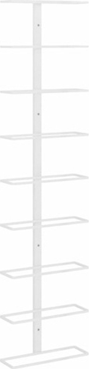 vidaXL - Wijnrek - voor - 9 - flessen - wandmontage - ijzer - wit