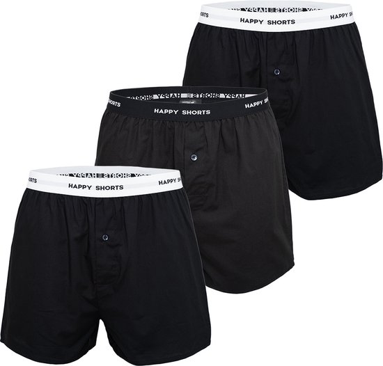 Happy Shorts 3-Pack Wijde Boxershorts - Losse boxershort heren | Losse boxershort