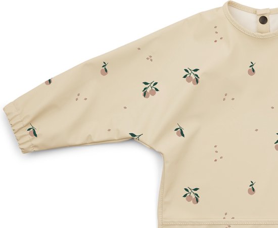 Liewood Merle slabbetje met mouwen Peach/sea shell mix van Liewood — afbeelding 3