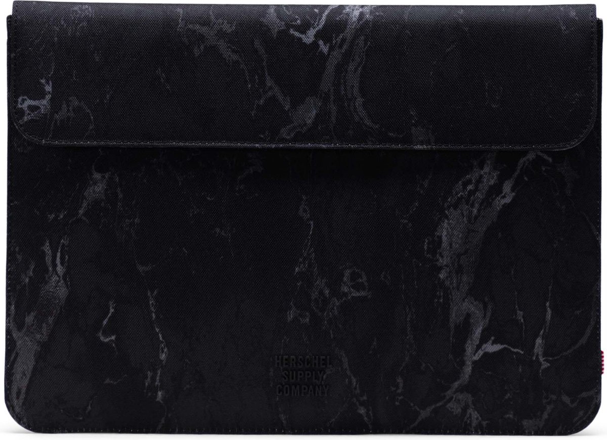 Spokane Sleeve for 13 inch MacBook - Black Marble / Tijdloze lapthophoes met magnetische sluiting & fleece voering - voor Macbook - Thinkpad / Beperkte Levenslange Garantie / Zwart