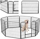 Malatec Multifunctionele Hondenren - 6 Panelen van 80x80cm voor Veiligheid en Comfort