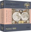 Afbeelding van het spelletje Trefl hout Oude Wereldkaart puzzel - 1000 stukjes