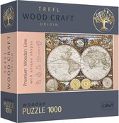 Trefl hout Oude Wereldkaart puzzel - 1000 stukjes