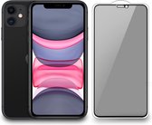 Smartphonica iPhone 11 privacy full cover tempered glass screenprotector van gehard glas met afgeronde hoeken geschikt voor Apple iPhone 11