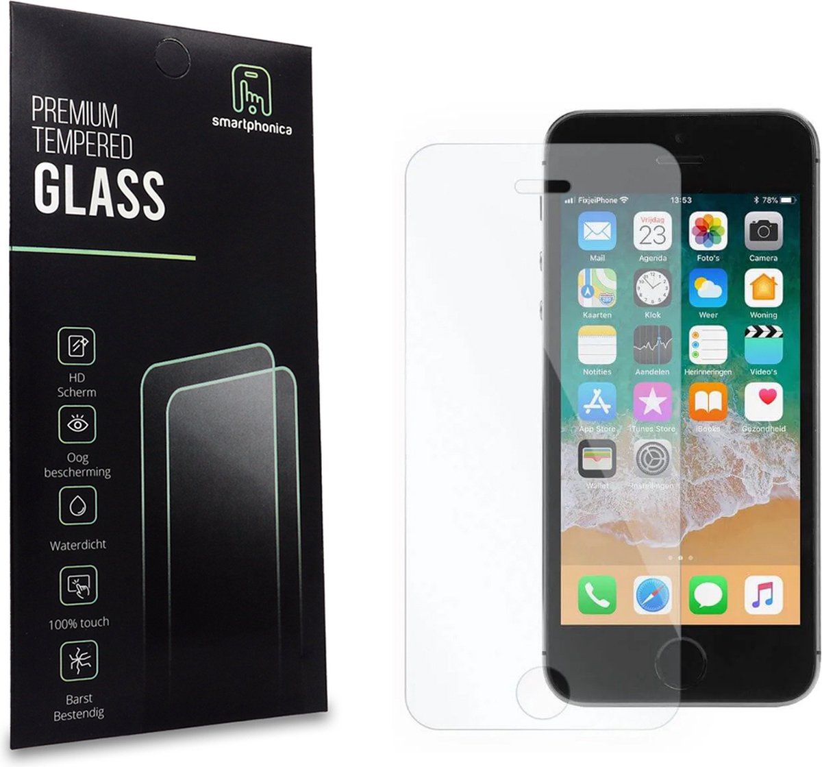 Smartphonica Screenprotector geschikt voor iPhone 5/5s screenprotector van buigbaar glas geschikt voor iPhone 5/5s/SE