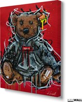 Luxe Canvas Schilderij Supreme Teddy | 40x60 | Woonkamer | Slaapkamer | Kantoor | Muziek | Design | Art | Modern | ** 4CM DIK! 3D EFFECT**