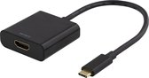 Deltaco USBC-HDMI8 USB-C naar HDMI Adapter - 4K/30Hz - Zwart