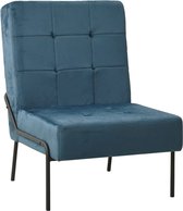 vidaXL - Relaxstoel - 65x79x87 - cm - fluweel - blauw