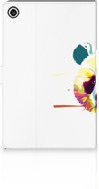 Standcase Hoesje Lenovo Tab M10 Plus 3rd Gen 10.6 inch Tablet Hoes met Standaard Super als Sinterklaas Cadeautje Panda Color