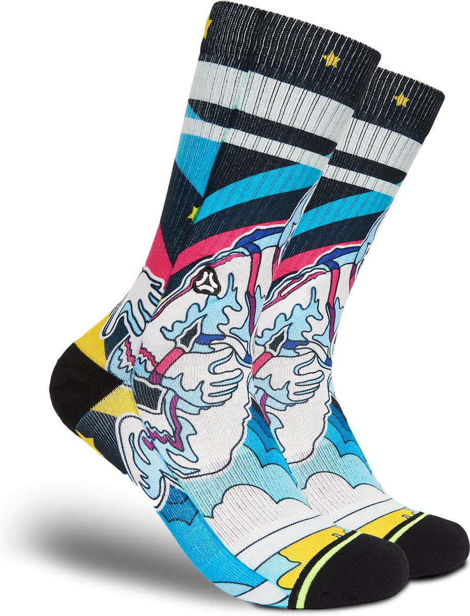 FLINCK Sportsokken - Starman - Maat 42-44 - Unisex - Heren Sokken - Dames Sokken - Naadloze sokken - Crossfit Sokken - Hardloop Sokken - Fitness Sokken - Fietssokken - Vaderdag Cadeau