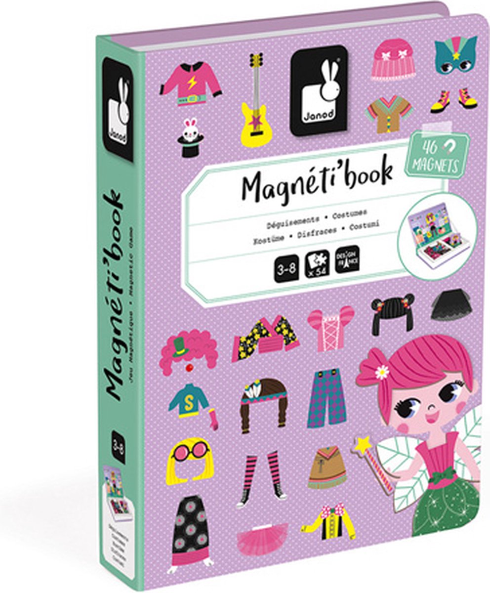 Janod - Magnetibook - Verkleedfeest Meisjes - Magneetboek Speelset — afbeelding 11