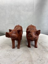Houten varken / handgemaakt houten / Indonesisch beeld