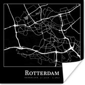 Poster Rotterdam - Kaart - Stadskaart - Plattegrond - 50x50 cm
