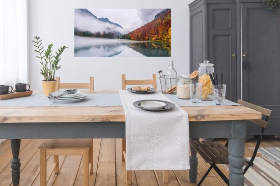 Poster Herfst - Mist - Water - Landschap - 120x60 cm