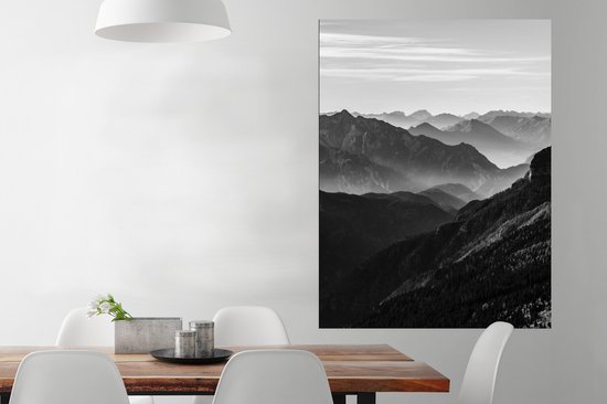 Poster Montagnes - Nature - Brouillard - 90x120 cm
