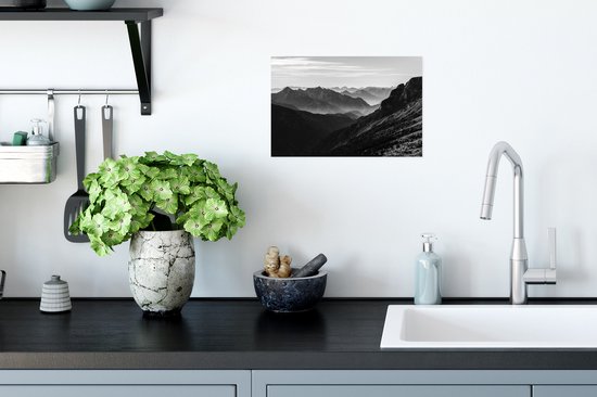 Poster Montagnes - Nature - Brouillard - 30x20 cm