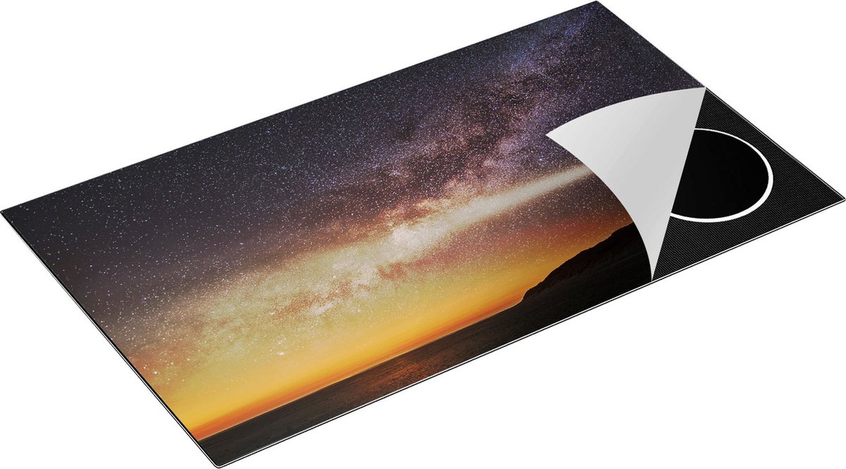 Chefcare Inductie Beschermer Vuurtoren Texel in de Nacht - 89,6x51,6 cm - Afdekplaat Inductie - Kookplaat Beschermer - Inductie Mat