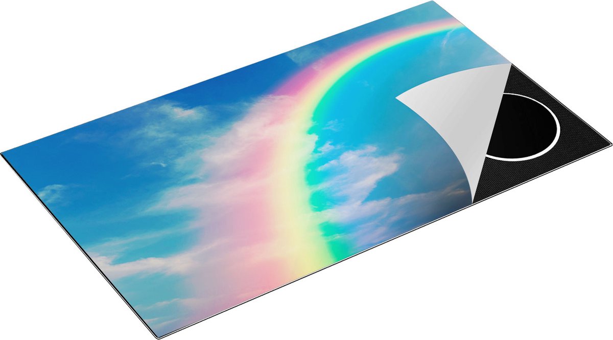 Chefcare Inductie Beschermer Regenboog - 90x52 cm - Afdekplaat Inductie - Kookplaat Beschermer - Inductie Mat