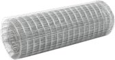 vidaXL Treillis métallique carré 25x0,5 m acier galvanisé argent