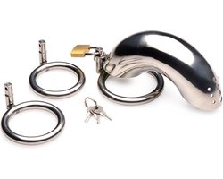 Roestvrij Stalen Penis Kooi Met 3 Ringen
