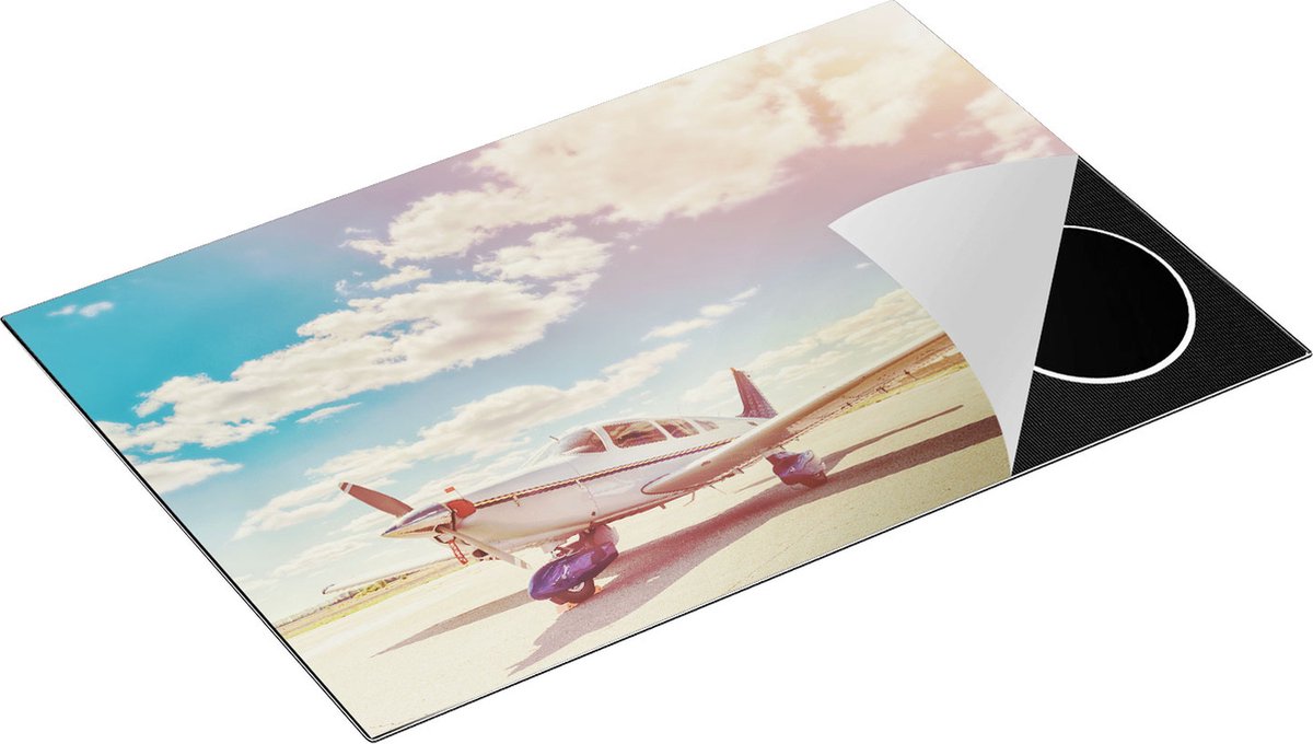 Chefcare Inductie Beschermer Gelande Vliegtuig op de Luchthaven - 81x52 cm - Afdekplaat Inductie - Kookplaat Beschermer - Inductie Mat