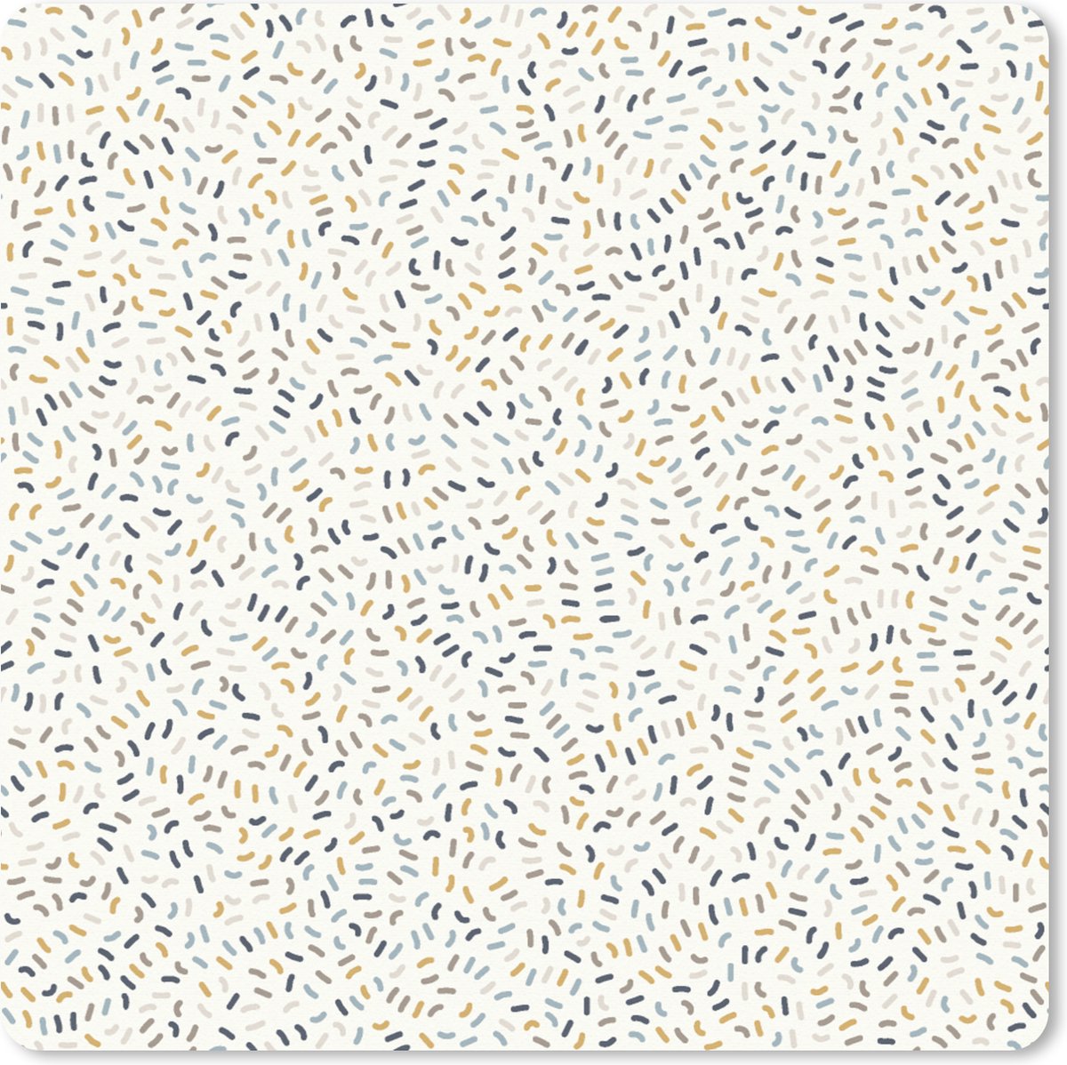 Muismat XXL 60x60 cm - Bureau onderlegger - Bureau mat Patronen - Confetti - Pastel - Bureaumat - Gaming mousepad xl - Bureaulegger groot - Computer deskmat