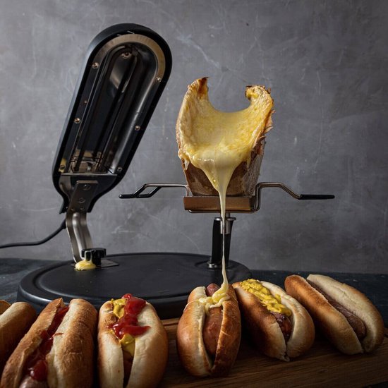 Boska Raclette Quattro Zwart - Raclette apparaat - Lang snoer - Gesmolten raclette kaas - Grill — afbeelding 5