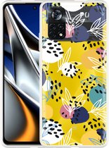 Xiaomi Poco X4 Pro Hoesje Abstract Flowers - Designed by Cazy