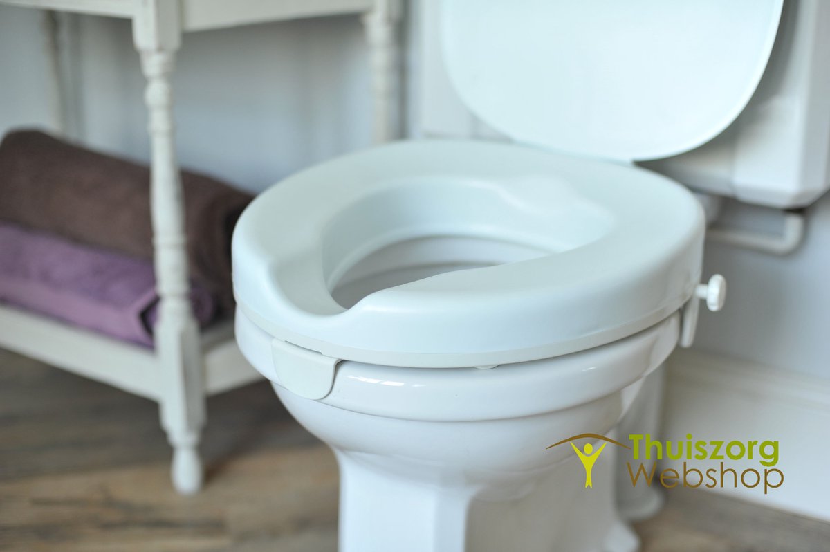 Toiletverhoger voor op vierkant toilet- 5 cm verhoging - zonder deksel