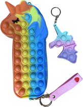 Fidget Toys - Pop It - fidget - speelgoed Unicorn - étui à crayons pop it pour vos stylos à l'école - speelgoed licorne - étui à crayons