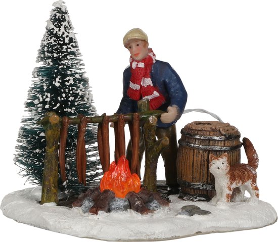 Luville  -  Eel smoker battery operated - Kersthuisjes & Kerstdorpen