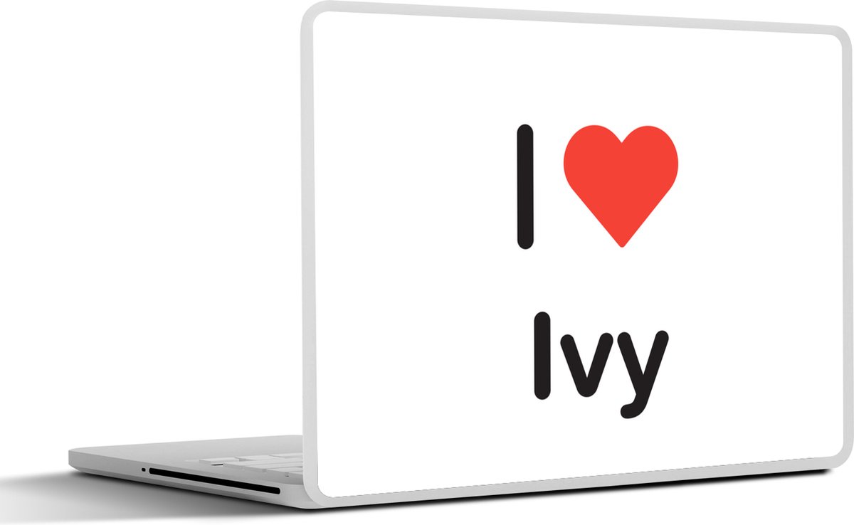 Laptop sticker - 11.6 inch - I love - Ivy - Meisje - 30x21cm - Laptopstickers - Laptop skin - Cover
