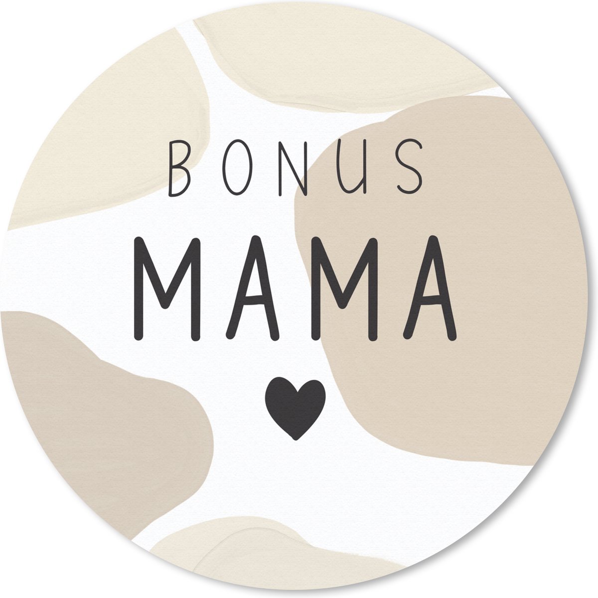Muismat rond 20x20 cm - Mousepad Bonus mama - Quotes - Spreuken - Mama - Ronde muismatten