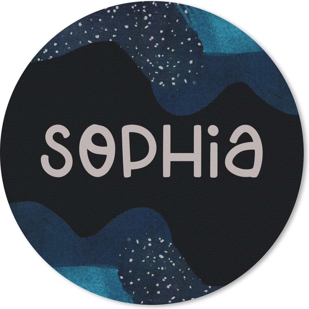 Muismat rond 20x20 cm - Mousepad Sophia - Pastel - Meisje - Ronde muismatten