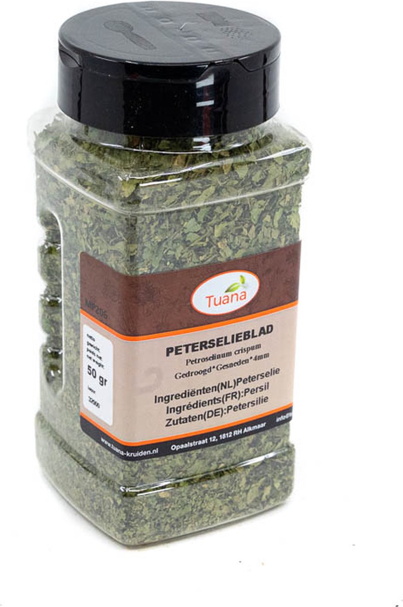 Goedkoopste Tuana Kruiden - Peterselie Gesneden (4mm) - Strooibus 40 Gram - Kruiden Zonder Zout - MP-P-0022