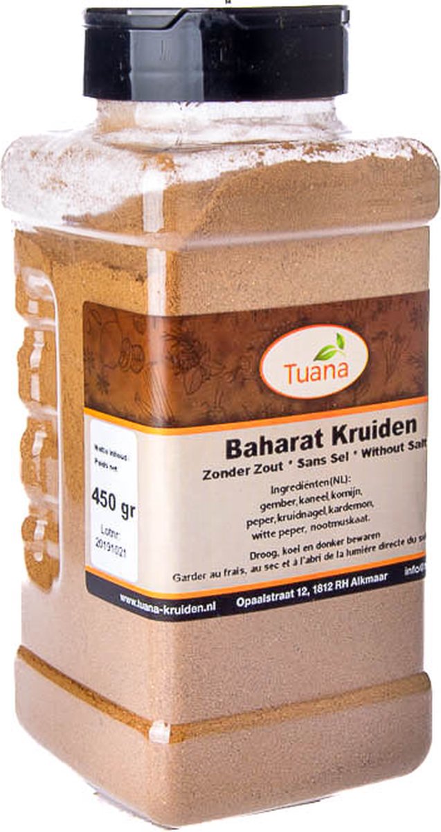 Goedkoopste Tuana Kruiden - Baharat Kruiden - Strooibus 450 Gram - Kruiden Zonder Zout - NP08
