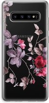 Case Company® - Hoesje geschikt voor Samsung Galaxy S10 Plus hoesje - Mooie bloemen - Soft Cover Telefoonhoesje - Bescherming aan alle Kanten en Schermrand