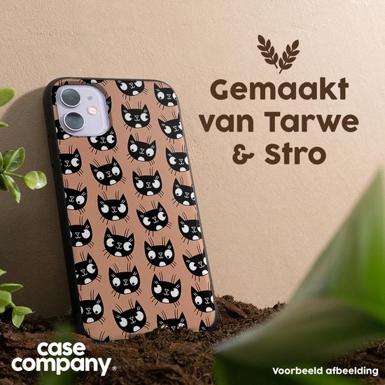Case Company® - Coque iPhone 12 mini - Chat - Protection de téléphone biodégradable - Tous les côtés et protection des bords d'écran