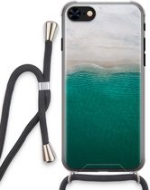Case Company® - Hoesje met koord geschikt voor iPhone 7 hoesje met Koord - Stranded - Telefoonhoesje met Zwart Koord - Extra Bescherming aan alle Kanten en Over de Schermrand