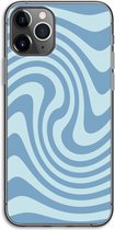 Case Company® - Hoesje geschikt voor iPhone 11 Pro hoesje - Swirl Blauw - Soft Cover Telefoonhoesje - Bescherming aan alle Kanten en Schermrand