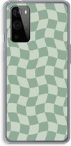 Case Company® - Hoesje geschikt voor OnePlus 9 Pro hoesje - Grid Groen - Soft Cover Telefoonhoesje - Bescherming aan alle Kanten en Schermrand