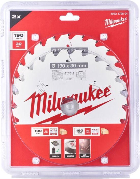 Milwaukee Cirkelzaagblad 165 x 15,8 x 1,5 mm voor BKS 18 - De Boer