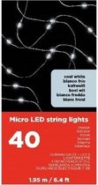 Wire Lighting fil d'argent 40 lumières blanches - 195 cm