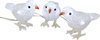 Kerstverlichting - vogeltjes - 3 stuks - LED - warm wit - op batterijen - 15 cm