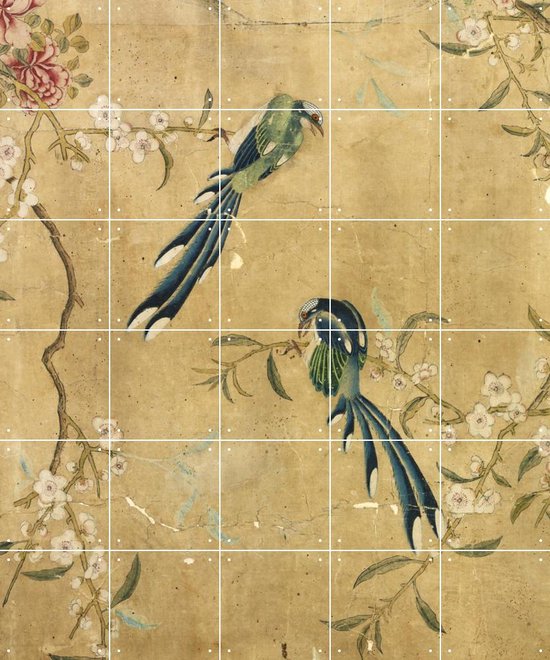 IXXI Birds and Blossom - Wanddecoratie - Dieren en insecten - 100 x 120 cm